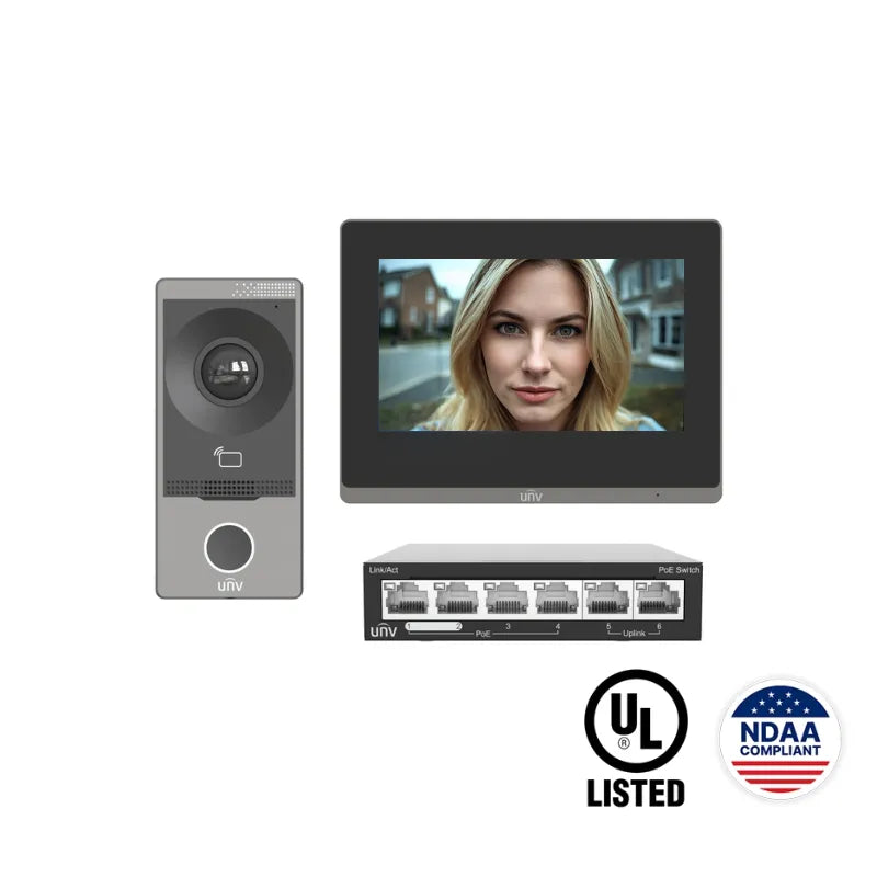 KIT/201S/372S/NSW2020 : IP Video Intercom Kit with Wi-Fi Indoor Monitor &amp; PoE Switch