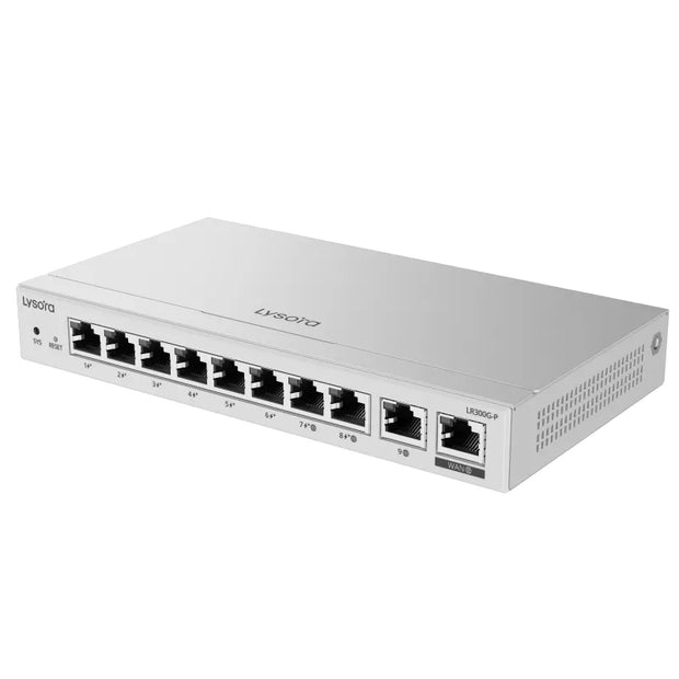 LR300G-P : 10-Port Cloud Managed Gigabit Router with 110W PoE Budget