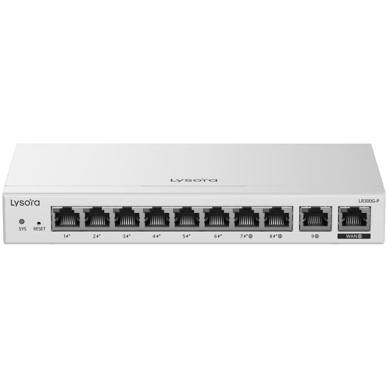 LR300G-P : 10-Port Cloud Managed Gigabit Router with 110W PoE Budget