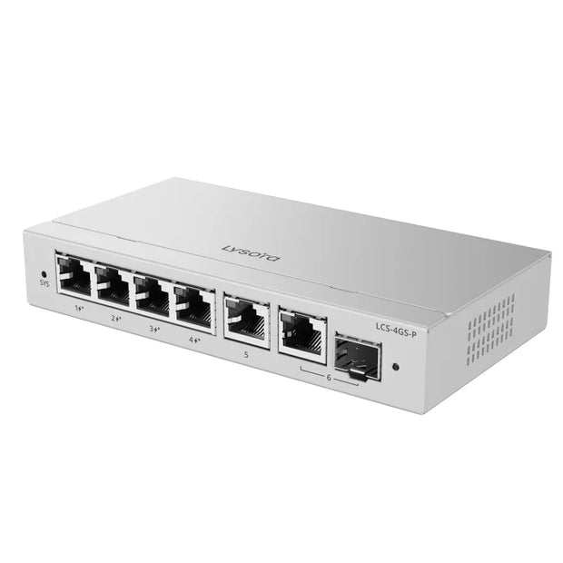 LCS-4GS-P : 4-Port Cloud Managed PoE Switch with 54W PoE Budget