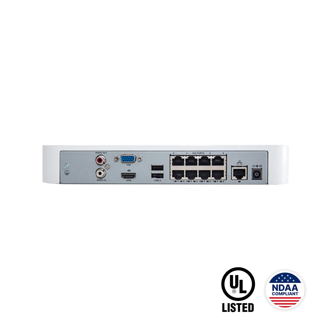 NVR301-16LX-P8 – 16-Channel Ultra 265/H.265/H.264 NVR with 8-Port PoE