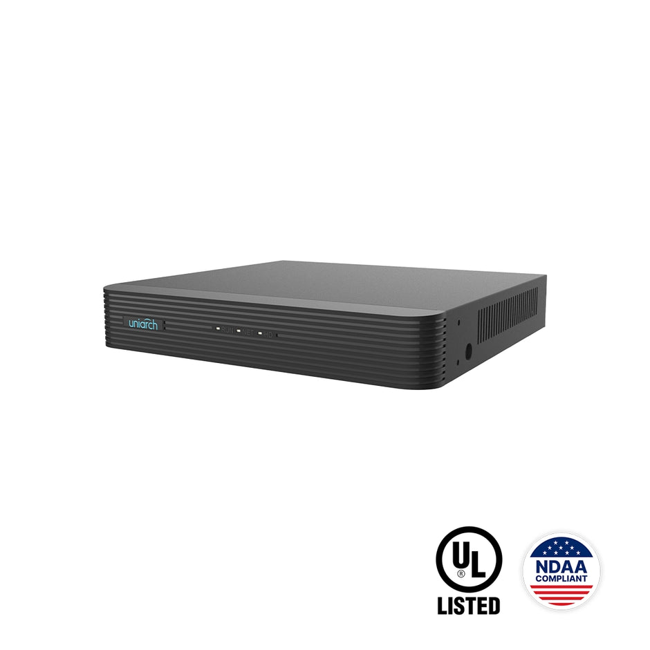 NVR-104E2-P4 : Uniarch 4-Channel 4K PoE Network Video Recorder (NDAA Compliant)