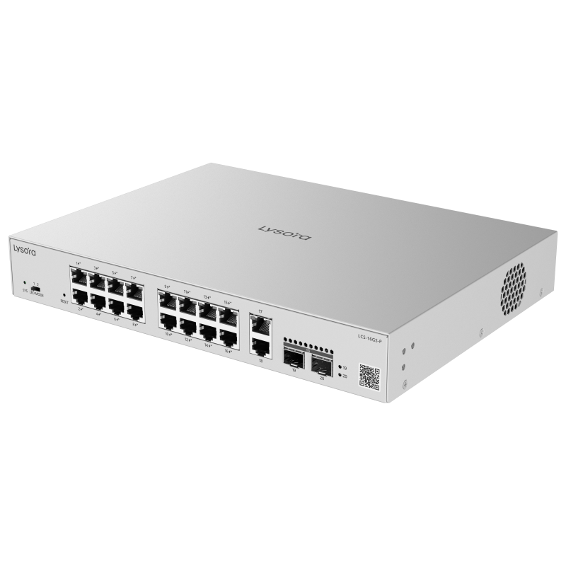 LCS-16GS-P : 16-Port Cloud Managed PoE Switch with 250W PoE Budget