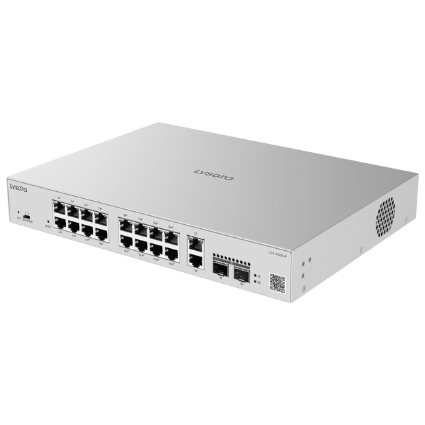 LCS-16GS-P : 16-Port Cloud Managed PoE Switch with 250W PoE Budget