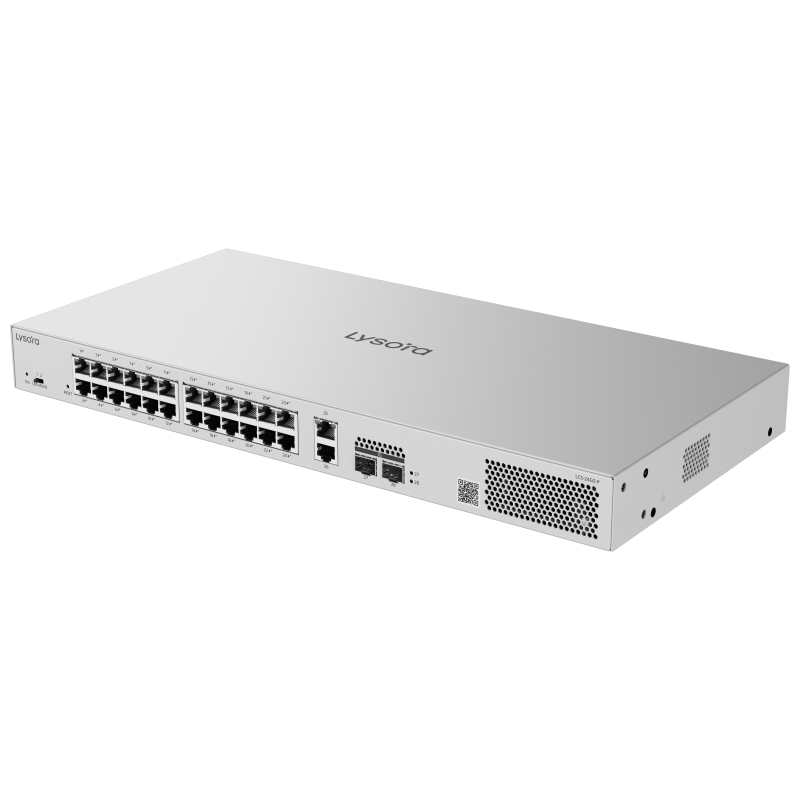 LCS-24GS-P : 24-Port Cloud Managed PoE Switch with 370W PoE Budget