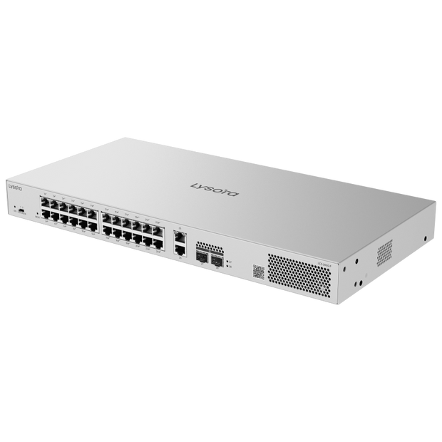 LCS-24GS-P : 24-Port Cloud Managed PoE Switch with 370W PoE Budget