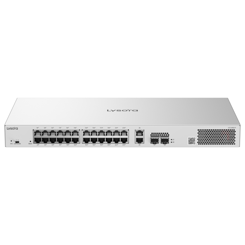 LCS-24GS-P : 24-Port Cloud Managed PoE Switch with 370W PoE Budget