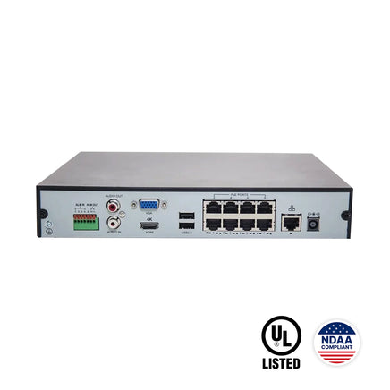 NVR301-08X-P8 : 8-Channel Professional PoE Network Video Recorder with 1 HDD Bay