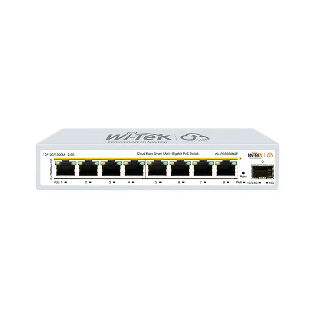 WI-PCES509GF : 8×2.5G PoE+ Multi-Gigabit Cloud Smart Switch with 10G SFP+ Uplink