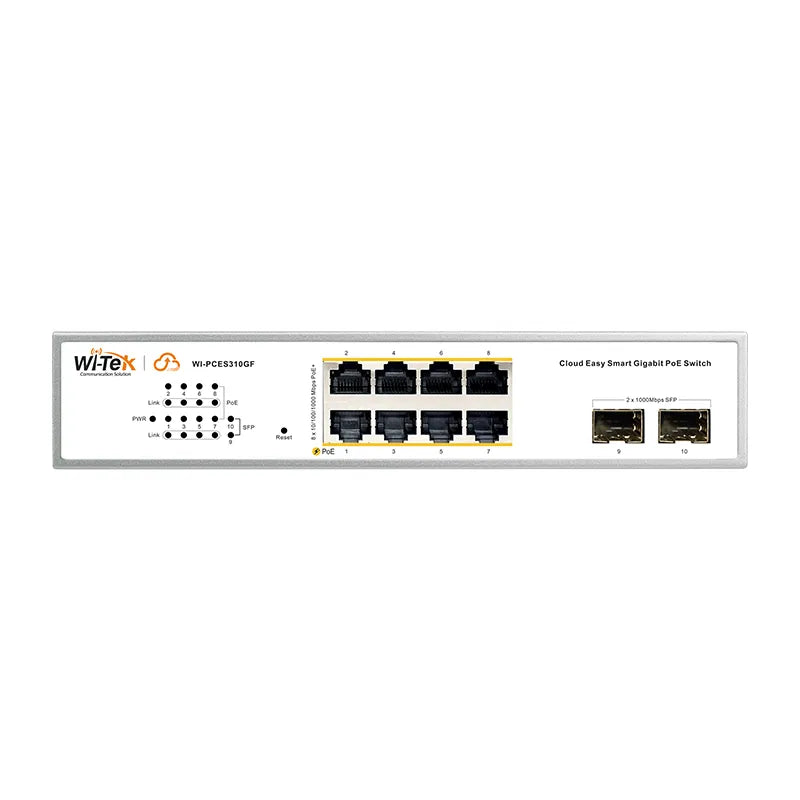 WI-PCES310GF (V2) – 8-Port Gigabit PoE+ Cloud-Managed Smart Switch with Dual SFP Uplinks