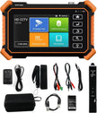 The OCB-IPC-1910 Plus CCTV Security Camera Tester, 8MP, CVI, TVI, AHD, Analog, POE, Digital Cable, UTP, IP Camera Test.