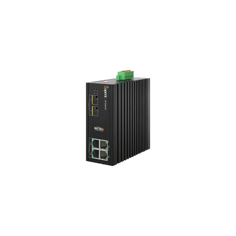 SP3006F-BT : Industrial 4-Port PoE++ Gigabit Switch with Dual SFP Uplink (802.3bt 90W).