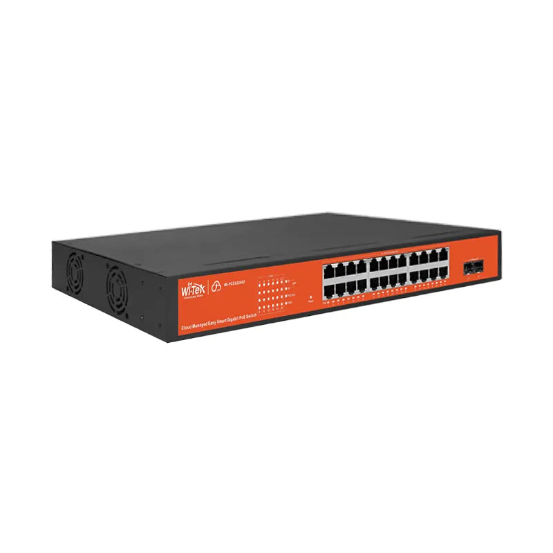 WI-PCES326GF : 24-Port Gigabit PoE+ Cloud-Managed Switch with Dual SFP Uplinks