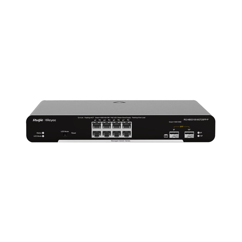 RG-NBS3100-8GT2SFP : 10-Port Gigabit Layer 2 Cloud Managed Non-PoE Switch