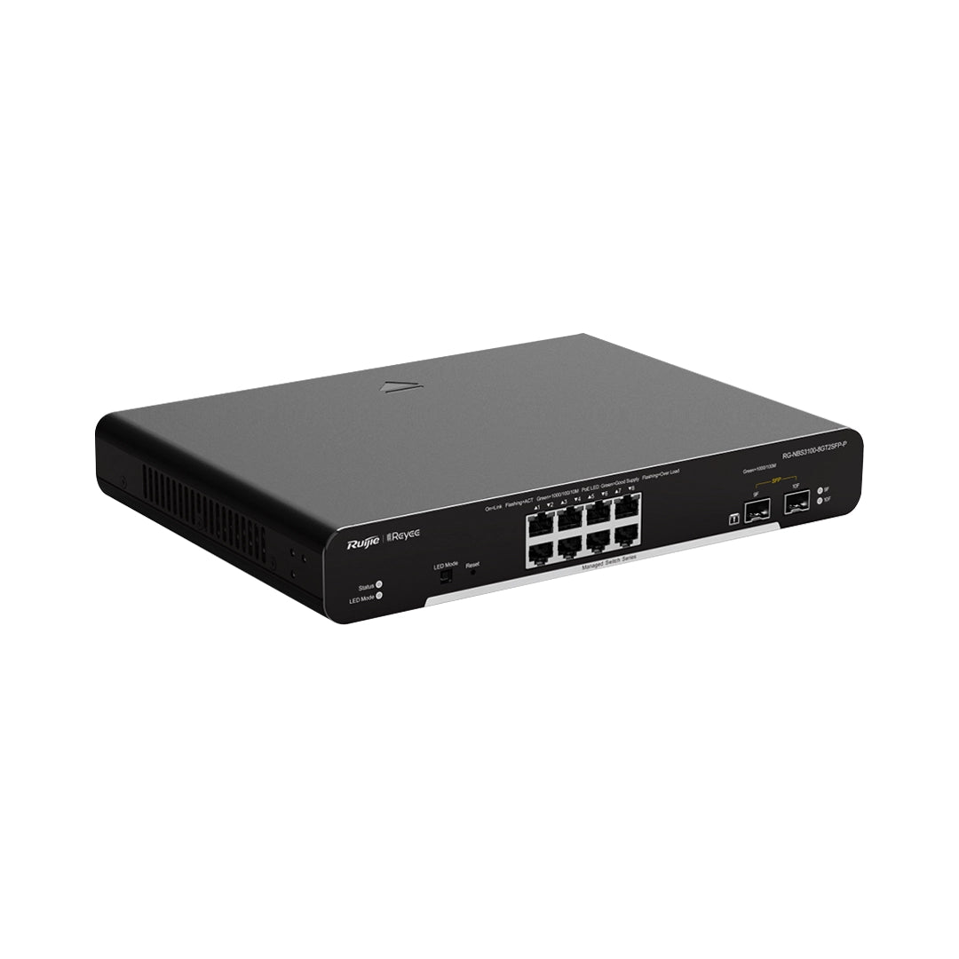 RG-NBS3100-8GT2SFP : 10-Port Gigabit Layer 2 Cloud Managed Non-PoE Switch
