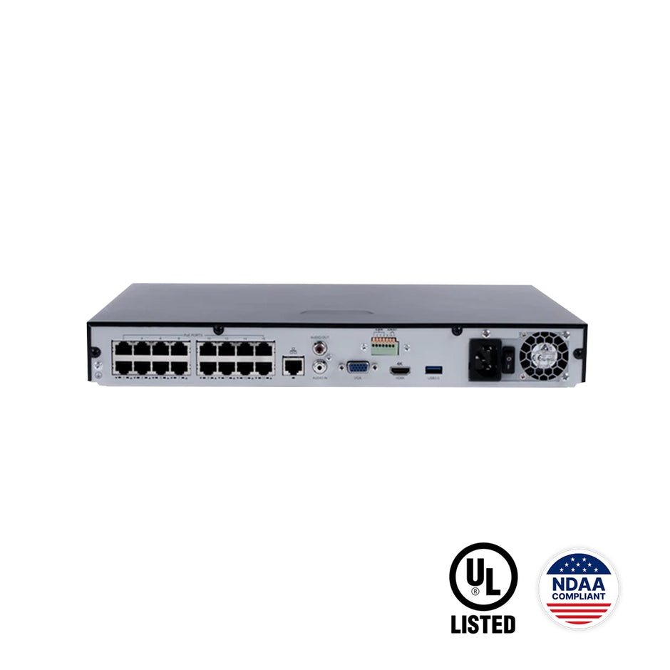 SCO-UNNVR404-32F2-P16 – 32 Channel 4K NVR with 4 HDD Bays.