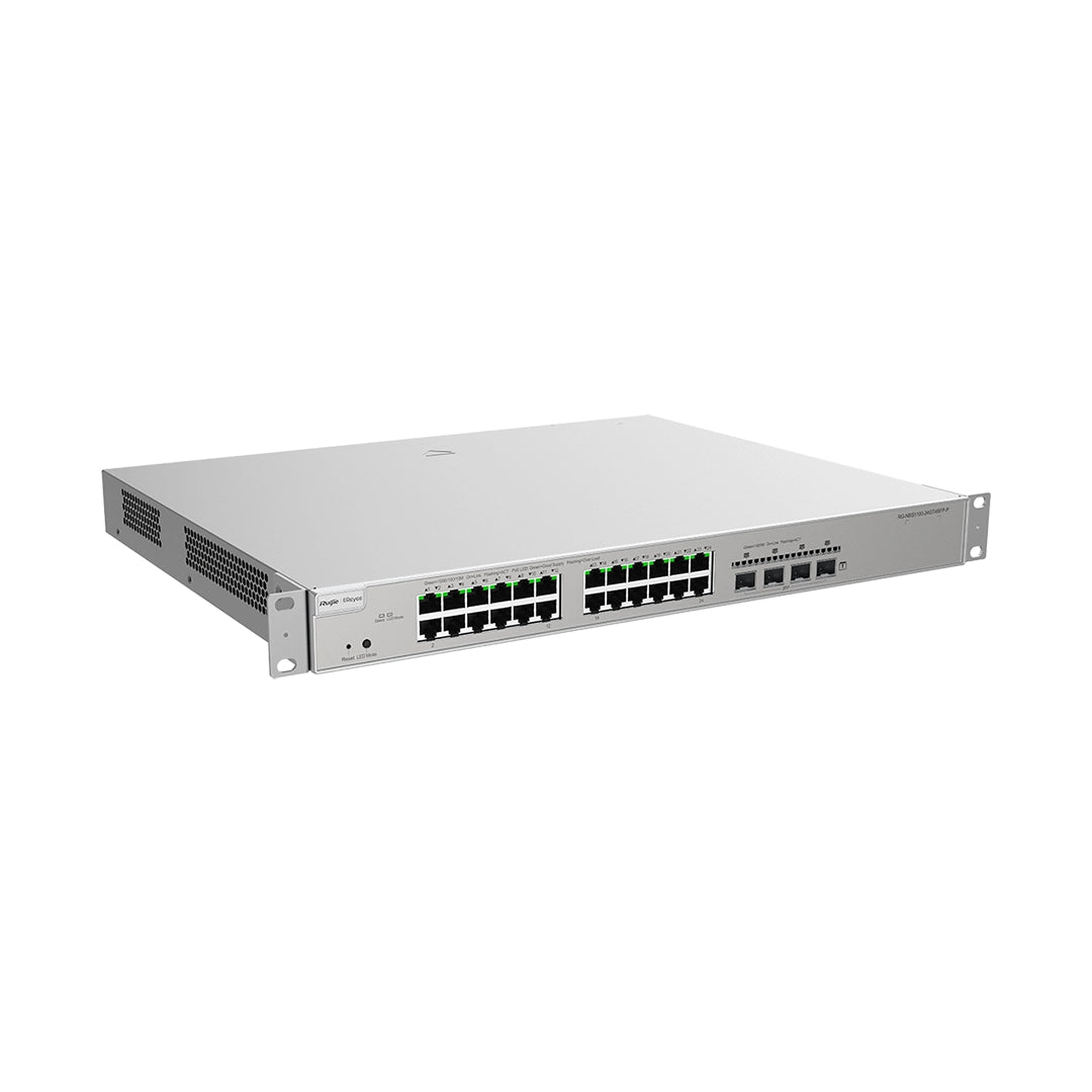 RG-NBS5200-24GT4XS : 24-Port Layer 3 Gigabit Cloud-Managed Switch with 10G Uplink