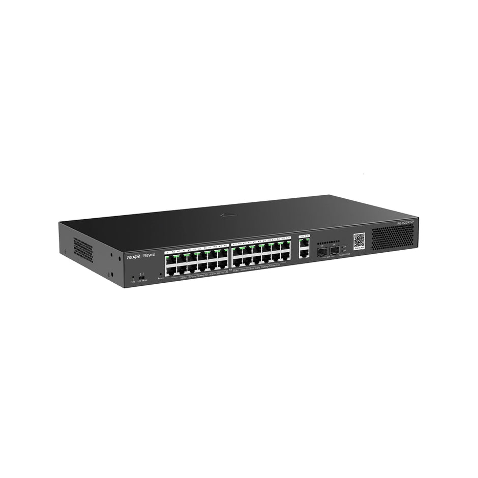 RG-ES228GS-P : 28-Port Gigabit Cloud-Managed PoE+ Switch for Advanced CCTV and Security Networks