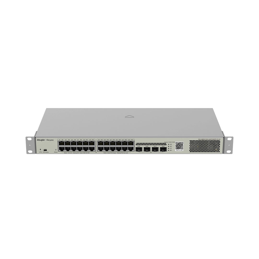 RG-NBS3100-24GT4SFP-P : 28-Port Gigabit L2 Cloud-Managed PoE Switch for Professional Surveillance and Networking