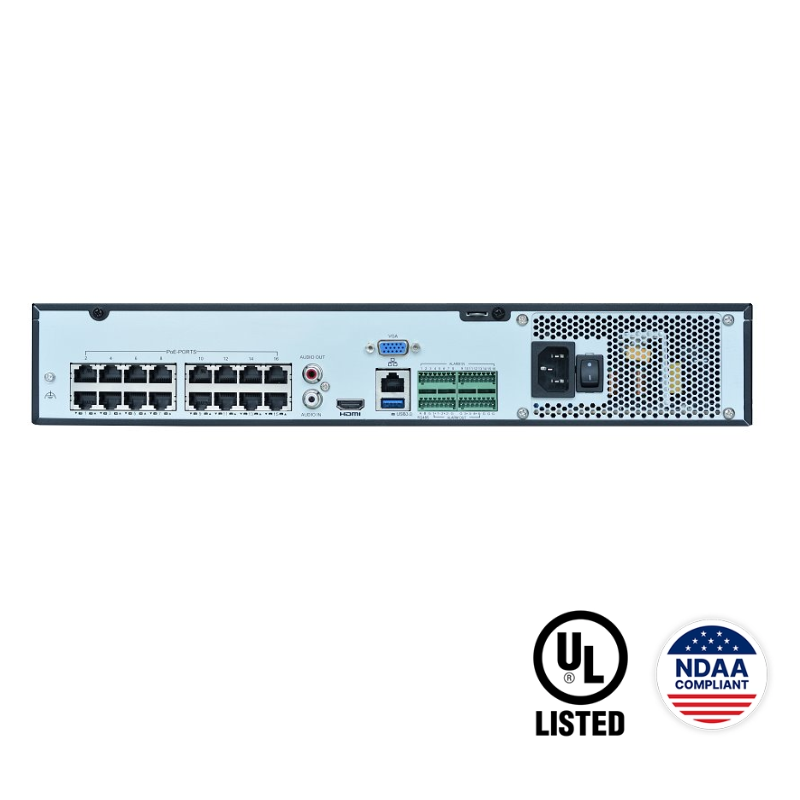 NVR504-32B-P16-IQ : 32-Channel 16 PoE 1.5U Enterprise Network Video Recorder