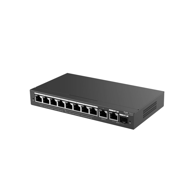 RG-ES210GS-P : 10-Port Gigabit Smart Cloud-Managed PoE Switch