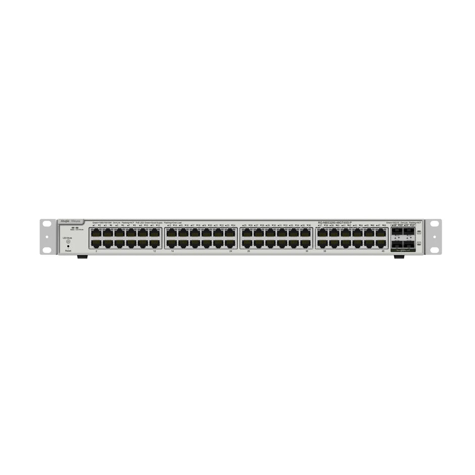 RG-NBS3200-48GT4XS : 48-Port Gigabit Layer 2+ Managed Switch with 4×10G SFP+ Uplinks