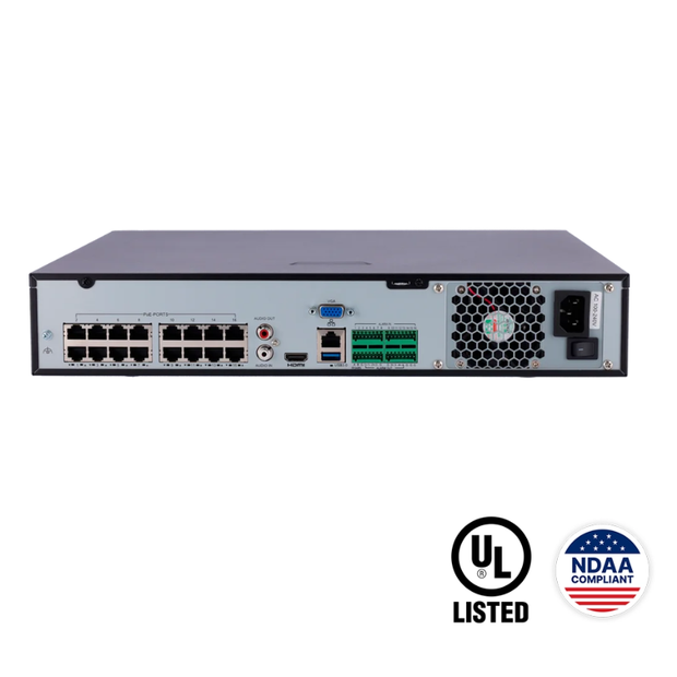 NVR304-32B-P16-IQ : 32-Channel 12MP Intelligent NVR with 16 PoE Ports and 4 SATA Bays