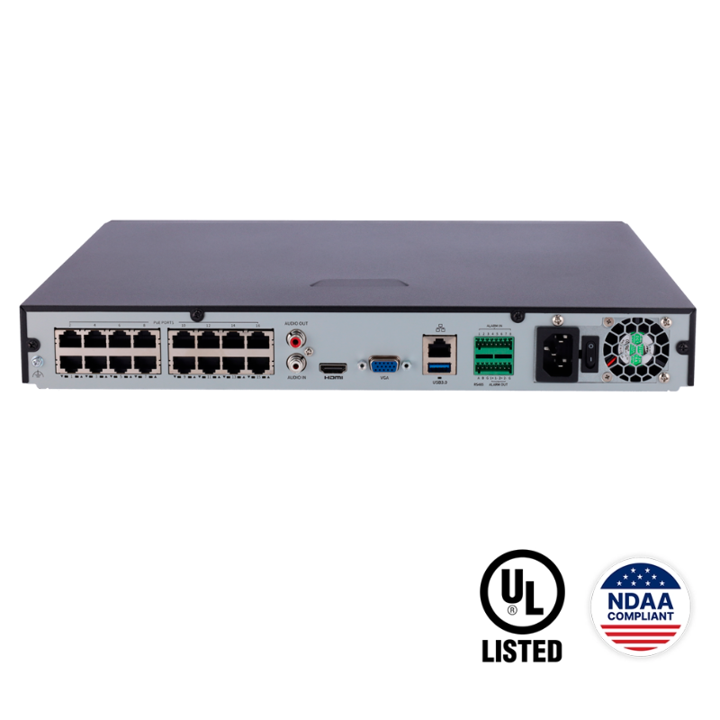 NVR502-16B-P16-IQ : 16-Channel 16MP 2-SATA 4K PoE Network Video Recorder