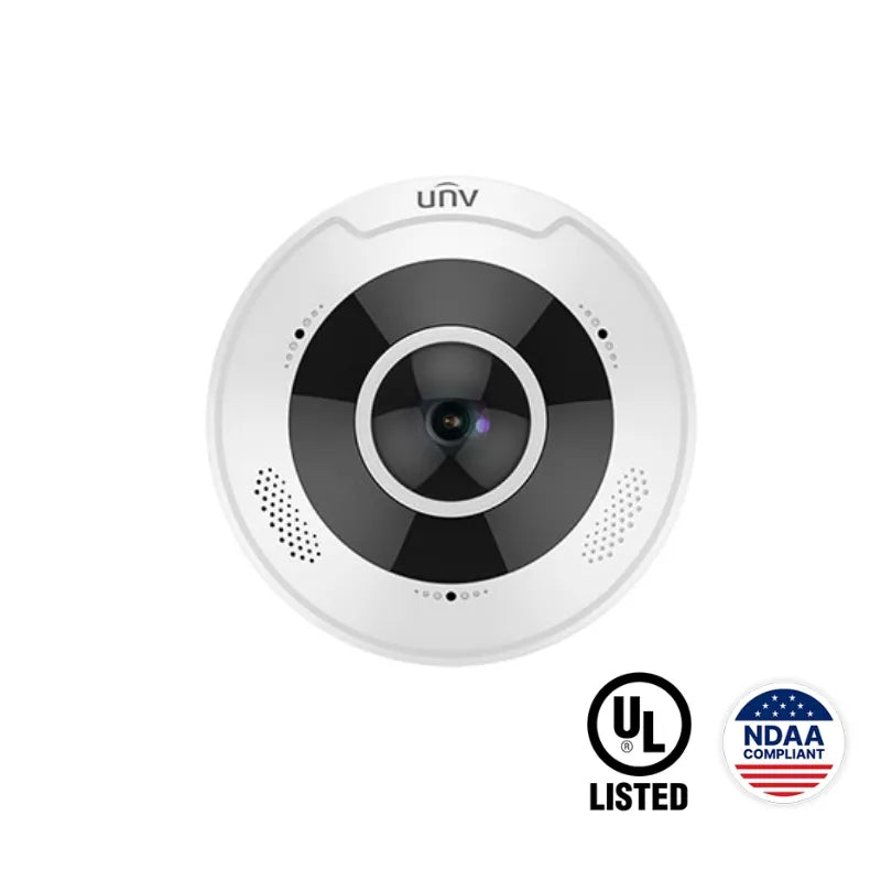 IPC86CEB-AF18KC-I0 : 12MP 360° Fisheye Dome Camera with IR, Audio &amp; AI Analytics