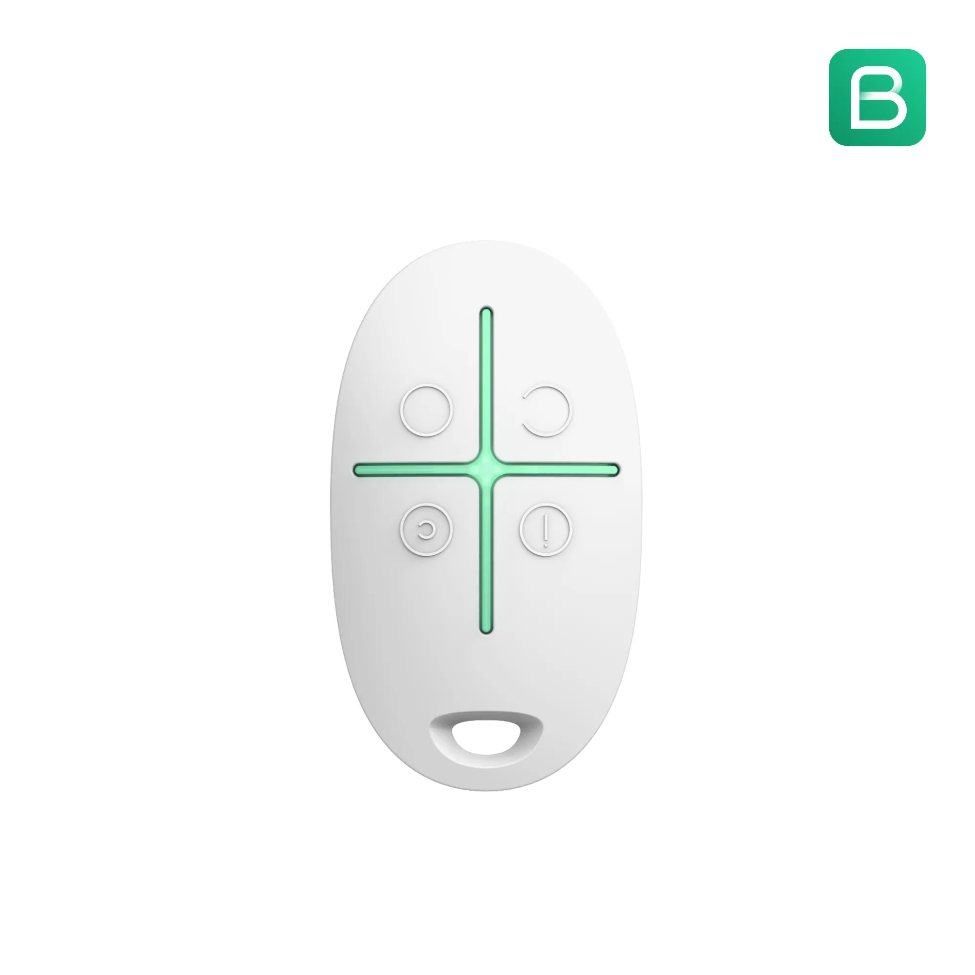 28313.04.WH3  Ajax SpaceControl Jeweller: Wireless Key Fob with Panic and Security Mode Control