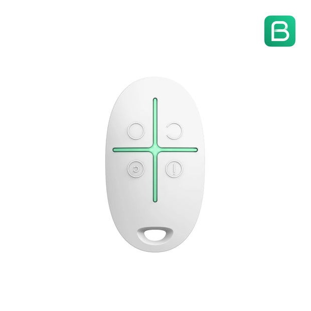 28313.04.WH3  Ajax SpaceControl Jeweller: Wireless Key Fob with Panic and Security Mode Control