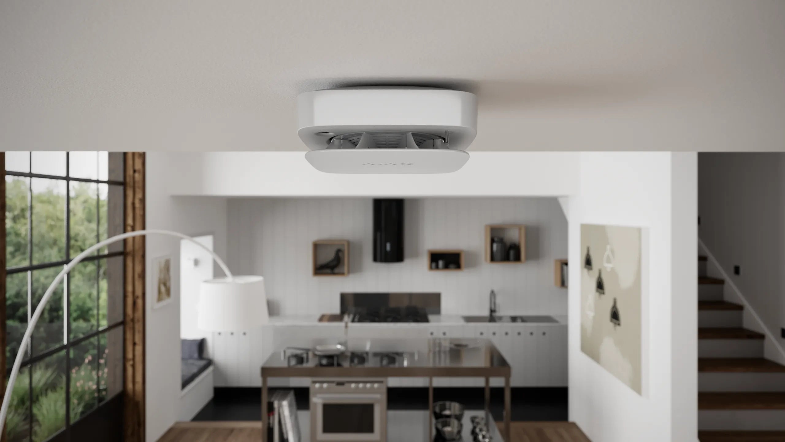 50555.137.WH3 : FireProtect 2 RB (Heat/Smoke/CO) : Wireless Triple-Threat Life-Safety Detector with Replaceable Batteries