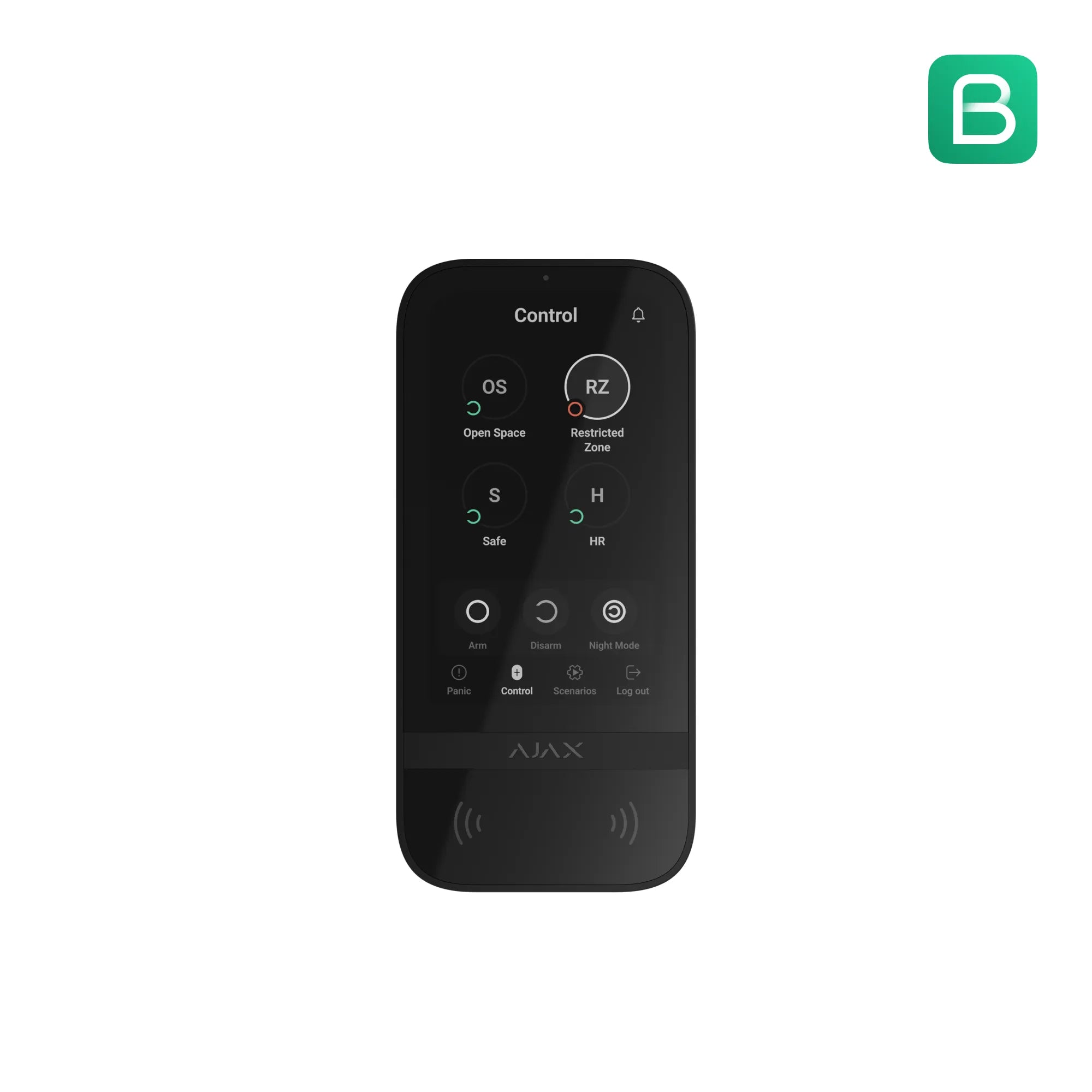51905.148.BL3 : Ajax KeyPad TouchScreen (9NA) Black