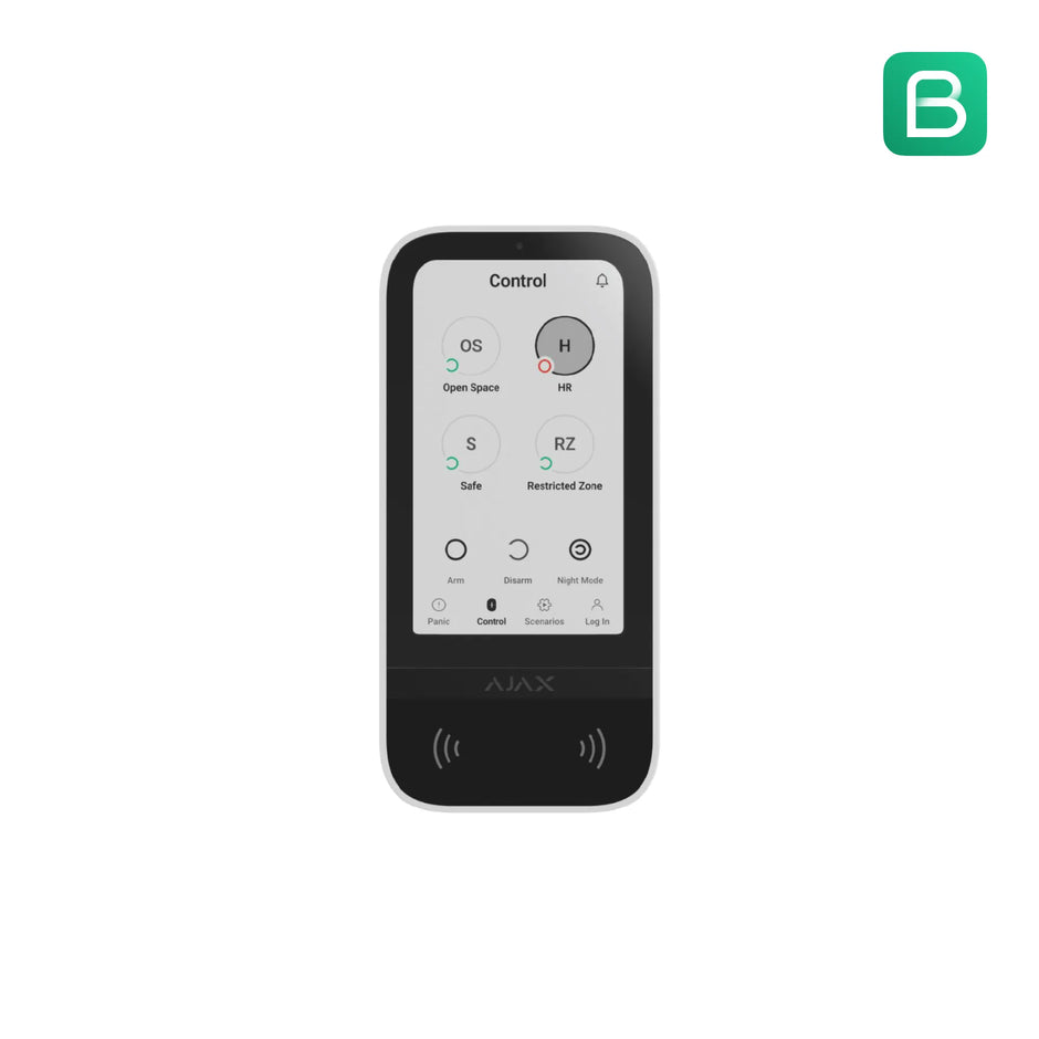 51906.83.WH3 Ajax KeyPad TouchScreen (9NA) white