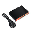 WI-PS205 : 4-Port Fast Ethernet Hi-PoE Switch with 2 Uplink Ports and Smart CCTV Mode