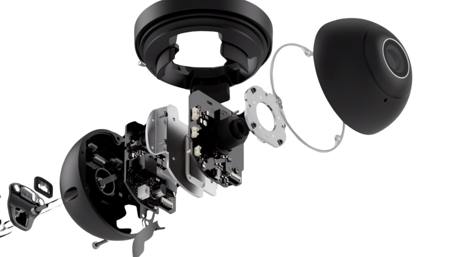 64923.197.WH1 : TurretCam HL (5 Mp/2.8 mm) AI-Powered Hybrid-Illumination IP Surveillance Camera