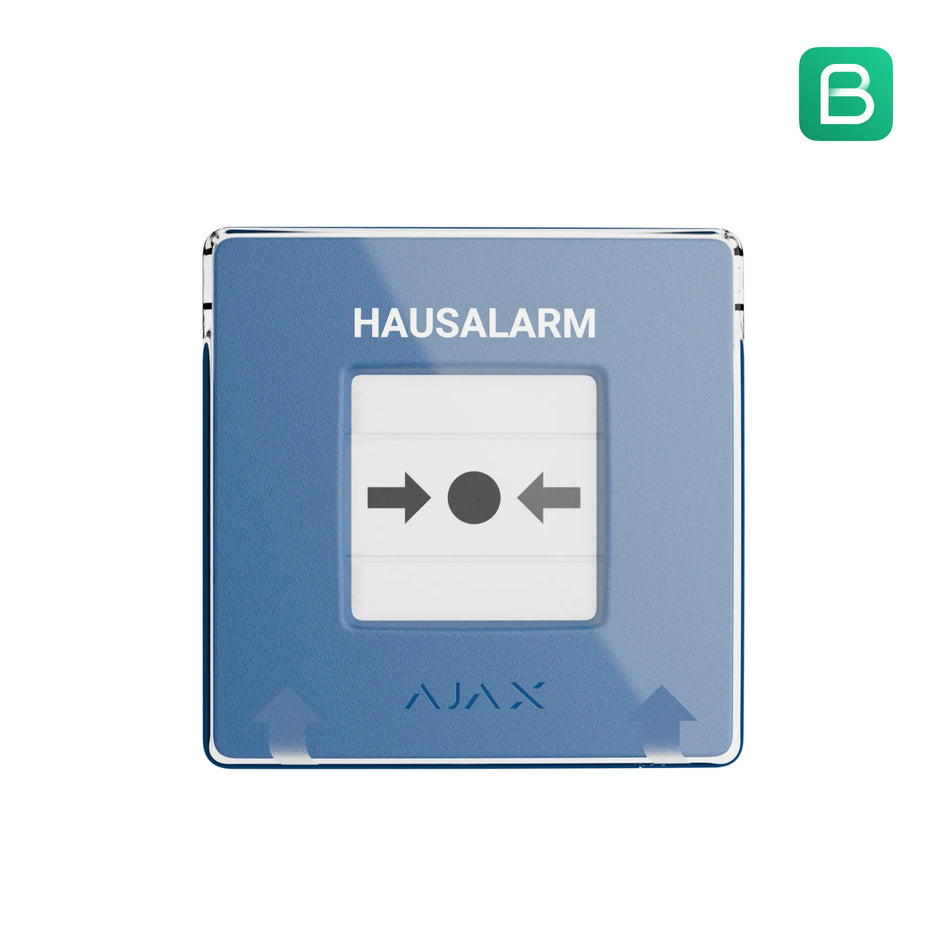 84236.171.NC3 : Ajax ManualCallPoint (Blue) Jeweller: Wireless Resettable Emergency Button
