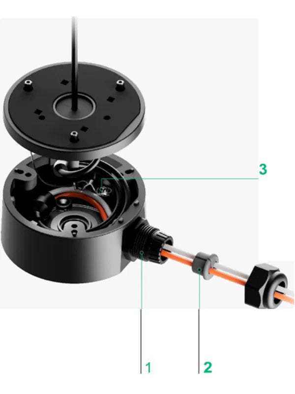 88882.234.BL : Ajax JunctionBox (118×59) Waterproof Mounting Box for IP Cameras