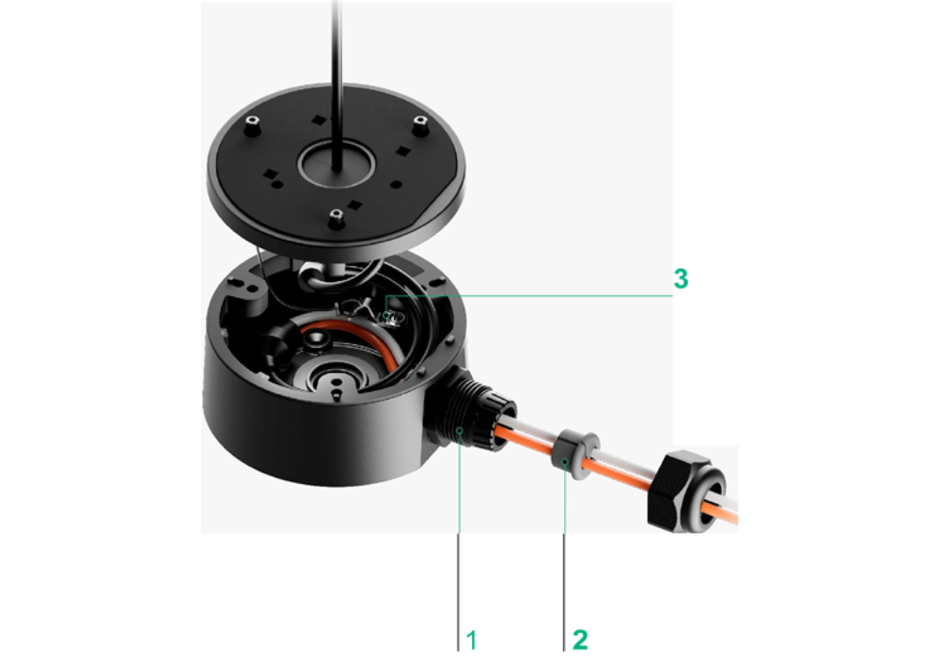 88881.234.WH : Ajax JunctionBox (118×59) Waterproof Mounting Box for IP Cameras