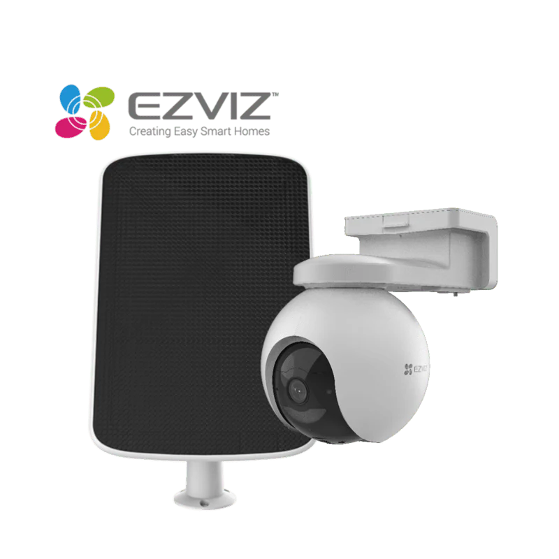 CS-EB8/SP-R100 (3MP Type-C) : EZVIZ EB8 2K Ultra HD 4G Wireless Camera with Solar Panel Kit