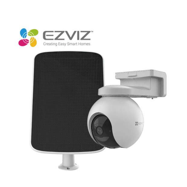 CS-EB8/SP-R100 (3MP Type-C) : EZVIZ EB8 2K Ultra HD 4G Wireless Camera with Solar Panel Kit