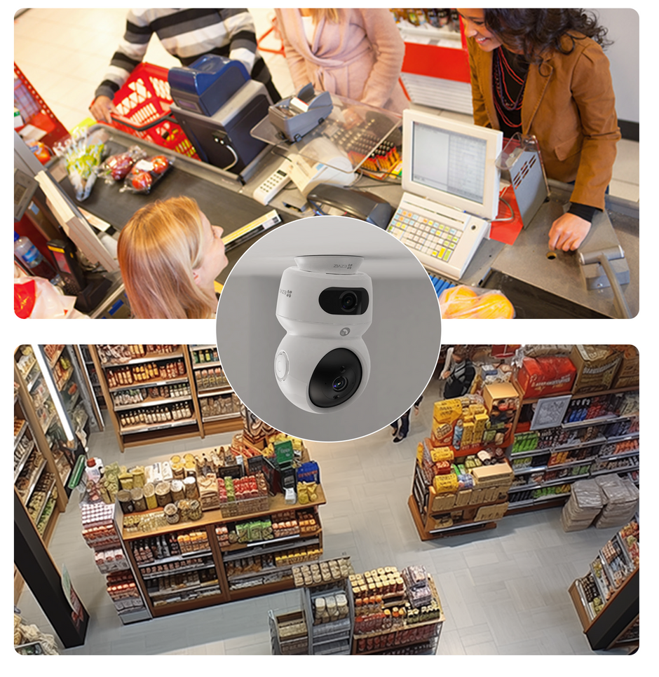 CS-H7c-R100-8G44WF : DualLens Pan & Tilt Wi-Fi Camera (2K⁺ + 2K⁺)