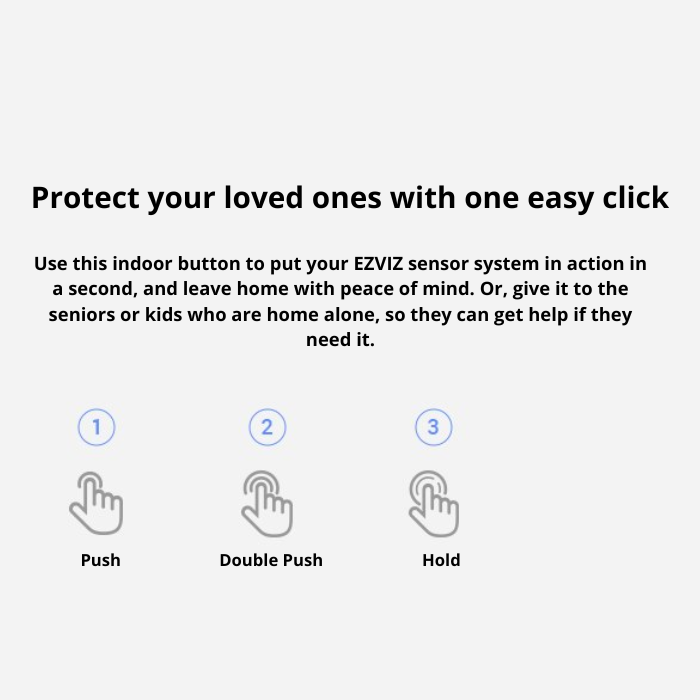 CS-T3C-A0-BG : EZVIZ Smart Button for Alarm Control and Emergency Alerts