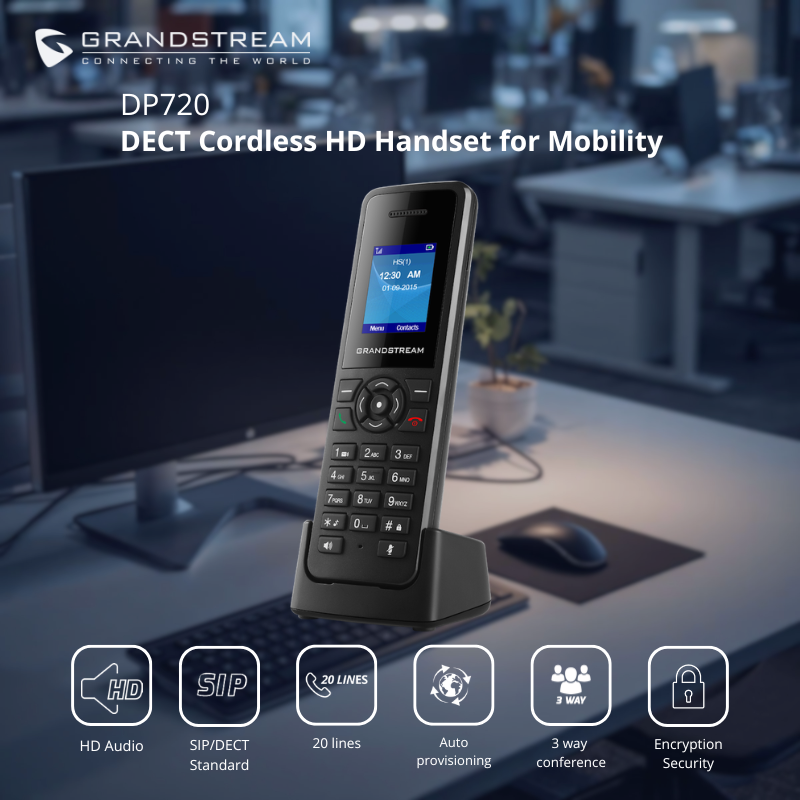 DP720 : DECT Cordless HD Handset for Mobility with Long Range and HD A ...