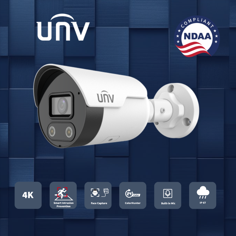 IPC2128SE-ADF28(40)KM-WL-I0 : 8MP ColorHunter Fixed Warm Light Bullet Network Camera