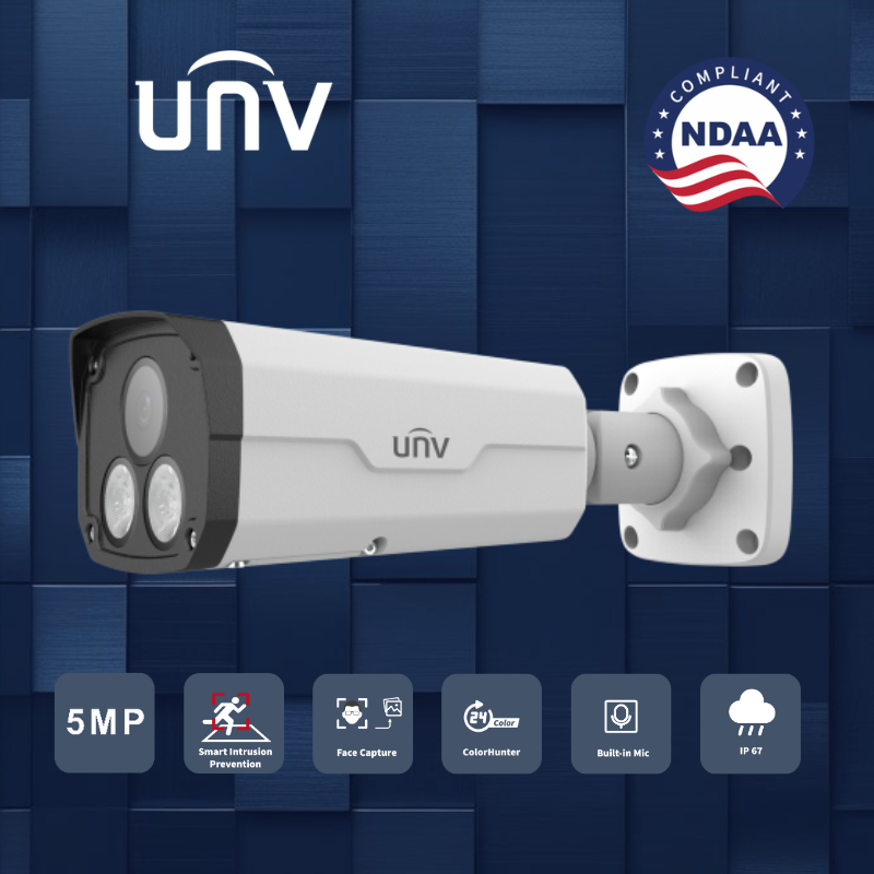 IPC2225SE-DF40K-WL-I0 : 5MP ColorHunter Fixed Warm Light Bullet Network Camera