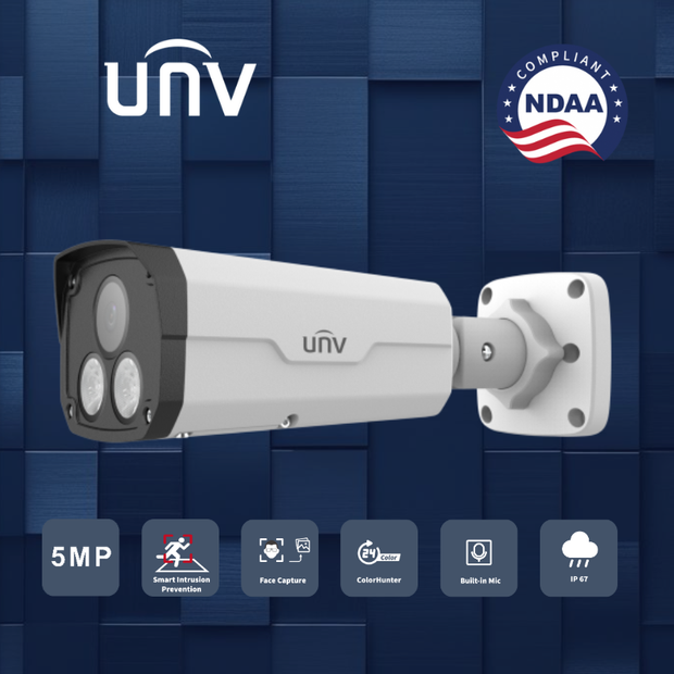 IPC2225SE-DF40K-WL-I0 : 5MP ColorHunter Fixed Warm Light Bullet Network Camera