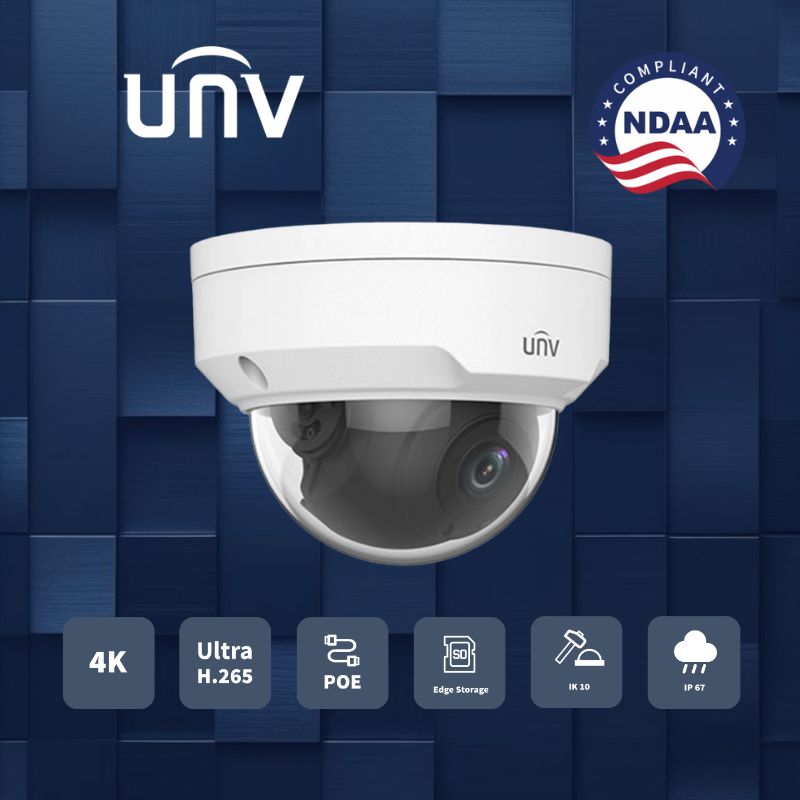 IPC328LR3-DVSPF28LM-F : 4K Vandal-Resistant IR Fixed Dome Network Camera