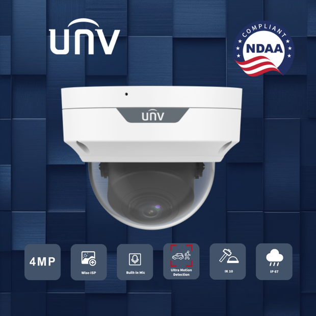 IPC3524SR-ADF28KM-WP : 4MP ColorHunter Wise-ISP Fixed Dome Network Camera (Metal)