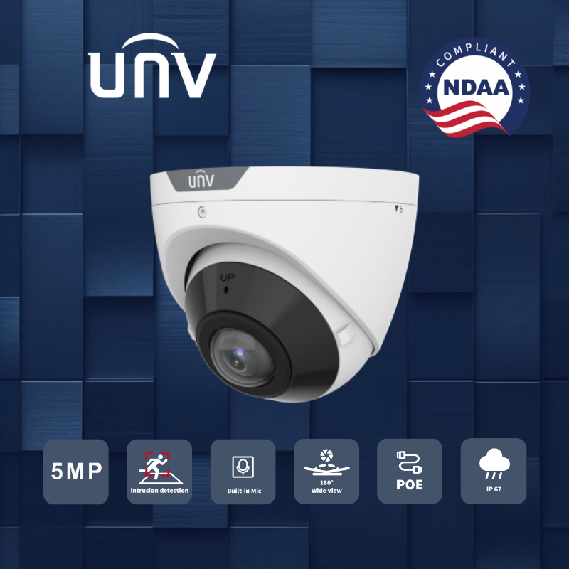 IPC3605SB-ADF16KM-I0 : 5MP OmniView 180° Fixed IR Turret Network Camera